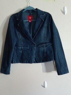 Women's Dark Indigo Denim Blazer Jacket